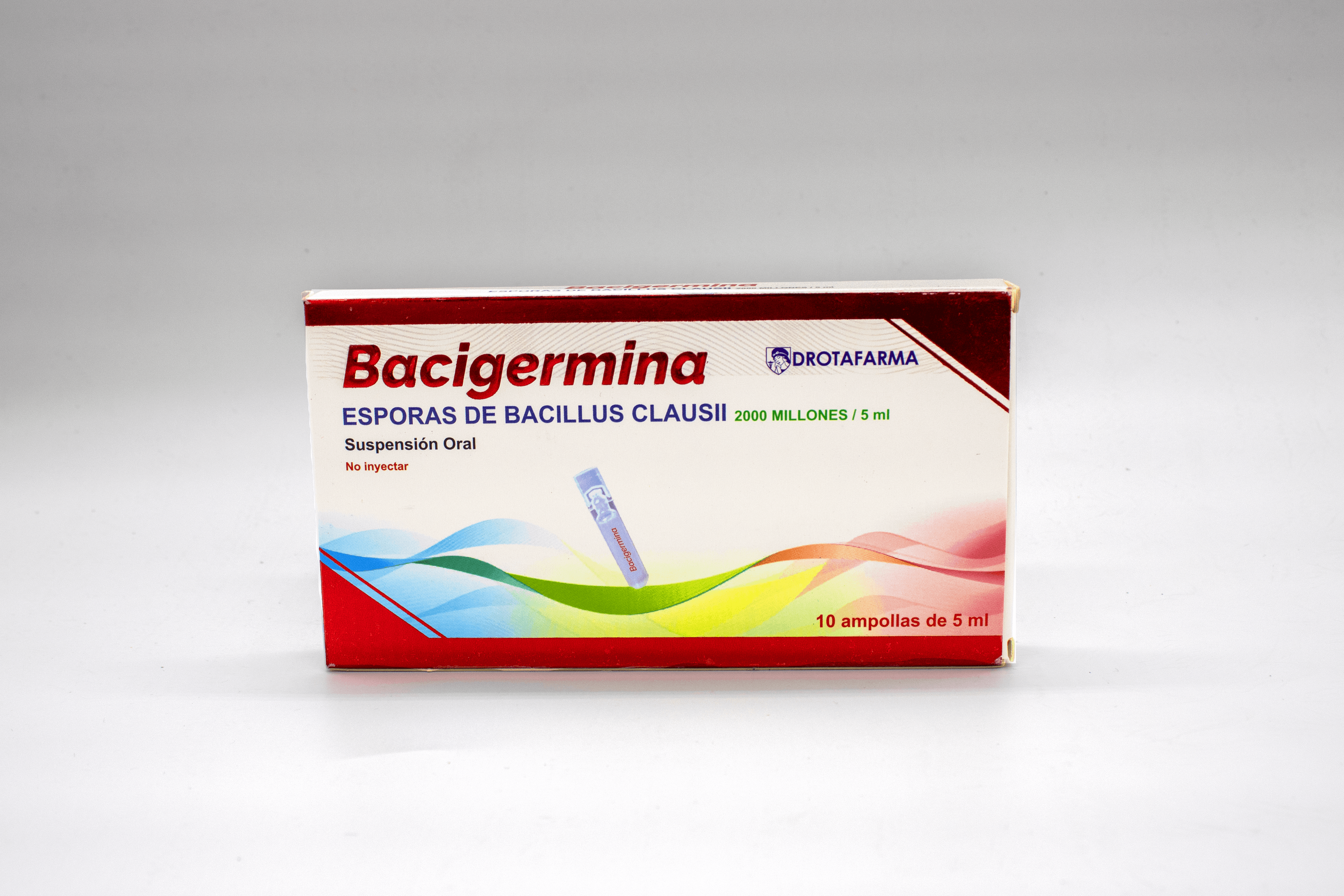 Bacigermina: Bacigermina es el aliado de confianza en el tratamiento de procesos diarreicos agudos de origen infeccioso. Formulado con esporas de Bacillus Clausii, este innovador producto ayuda a reestablecer la flora intestinal, aliviando de manera efectiva los síntomas diarreicos y promoviendo una pronta recuperación. Bacigermina actúa de forma precisa y rápida.